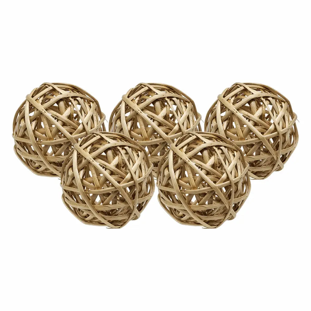 Set 5 Esferas De Mimbre Para Decoración Pelotas De Mimbre - Fliperex