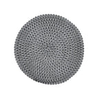 Set 6 Individuales Circulares Estilo Zigzag Diseño Gris - Fliperex