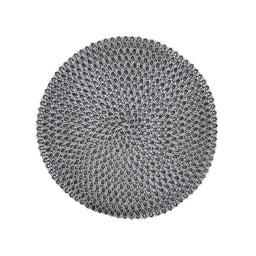 Set 6 Individuales Circulares Estilo Zigzag Diseño Gris - Fliperex