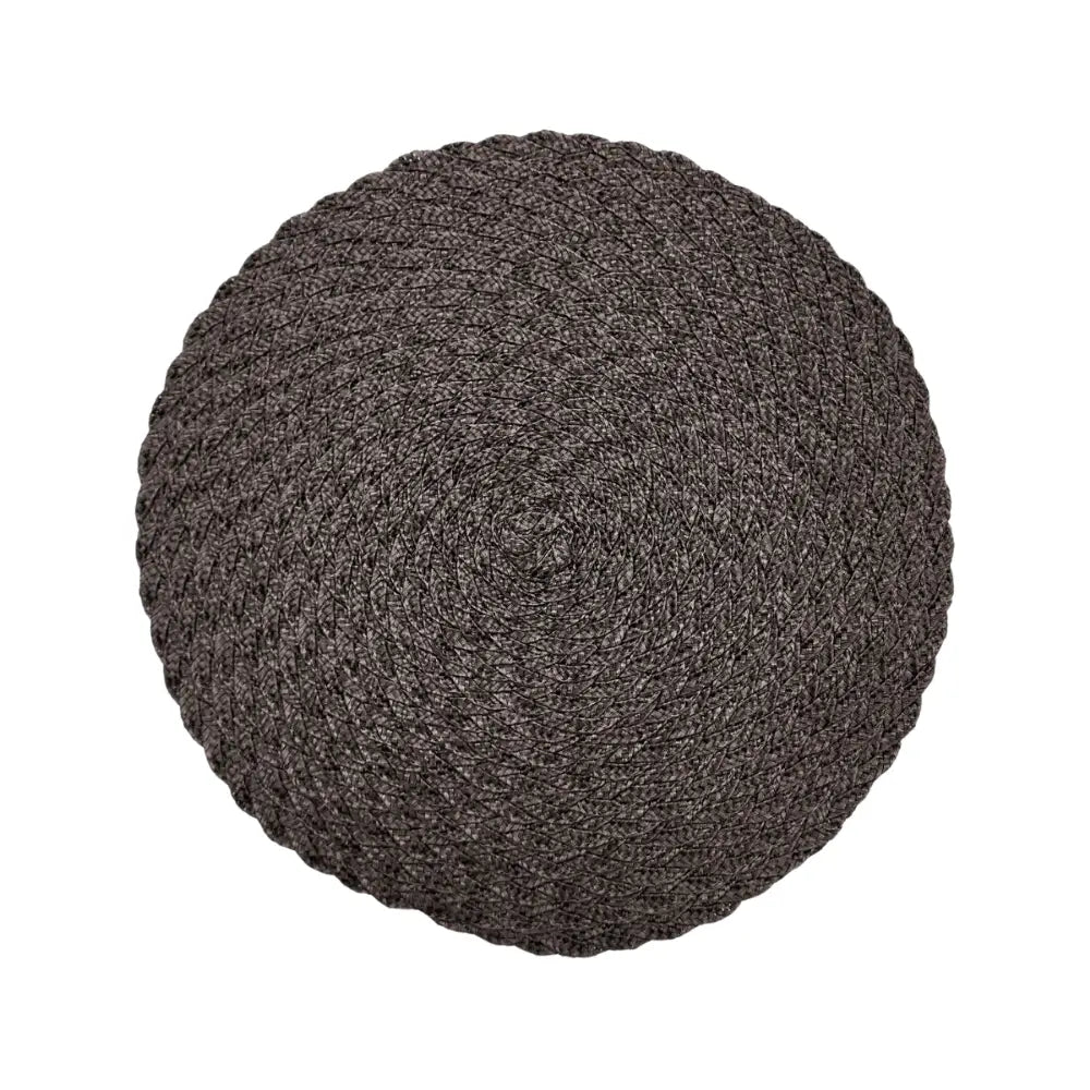 Set 6 Individuales Circulares Trenzados Completo Color Cafe - Fliperex