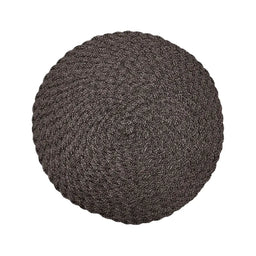 Set 6 Individuales Circulares Trenzados Completo Color Cafe - Fliperex