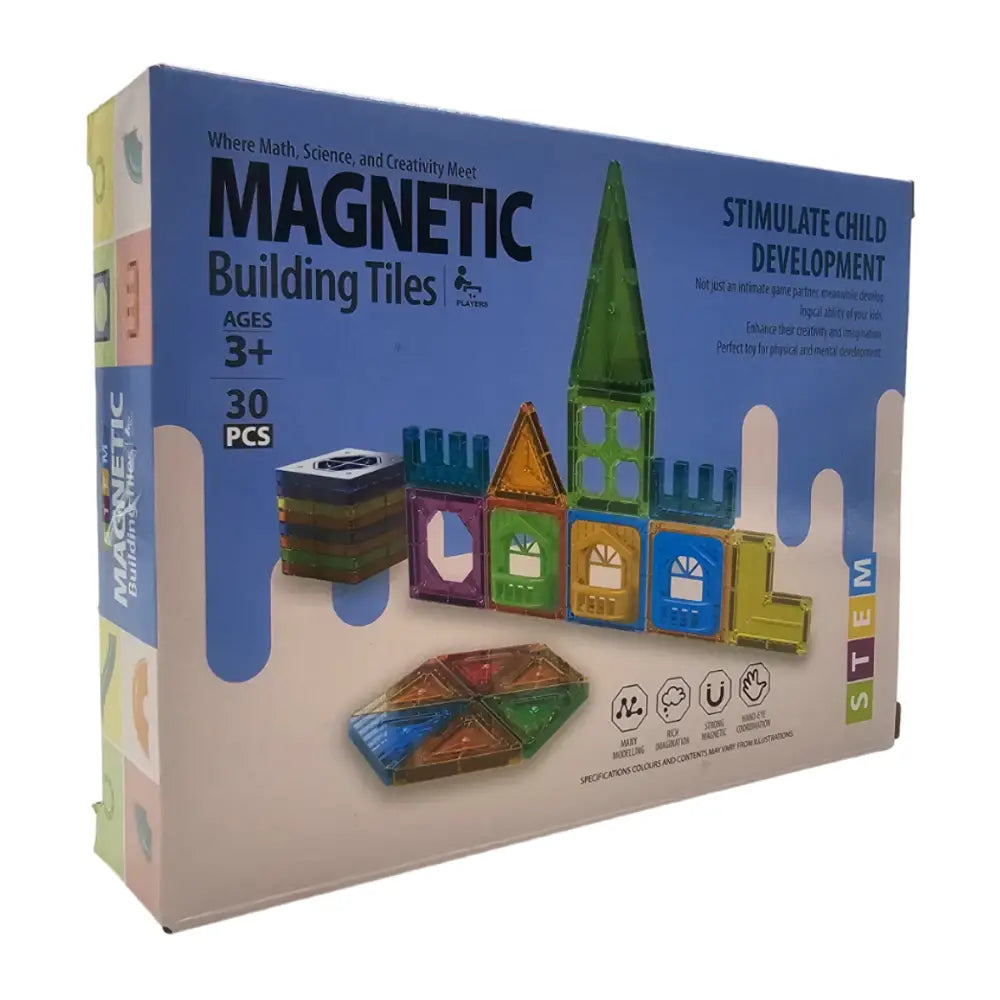 Set De Construccion Magnetico Piezas Magneticas 30 Piezas - Fliperex