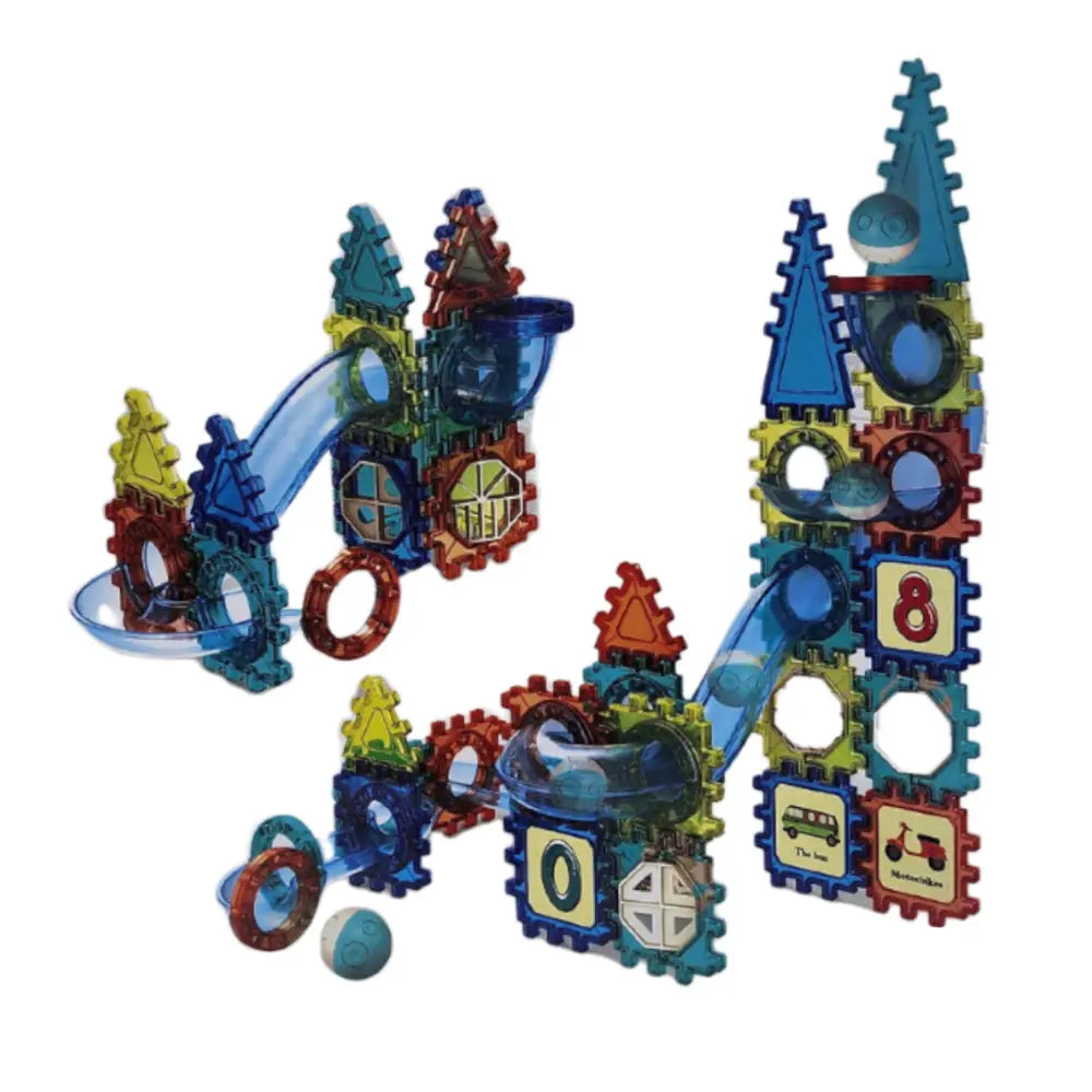 Set De Construccion Tobogan Carrera De Bolitas 73 Piezas - Fliperex