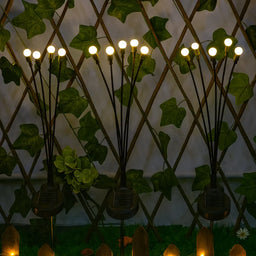 Set 2 Luces Solares Exterior Jardin Estaca Decorativa Led