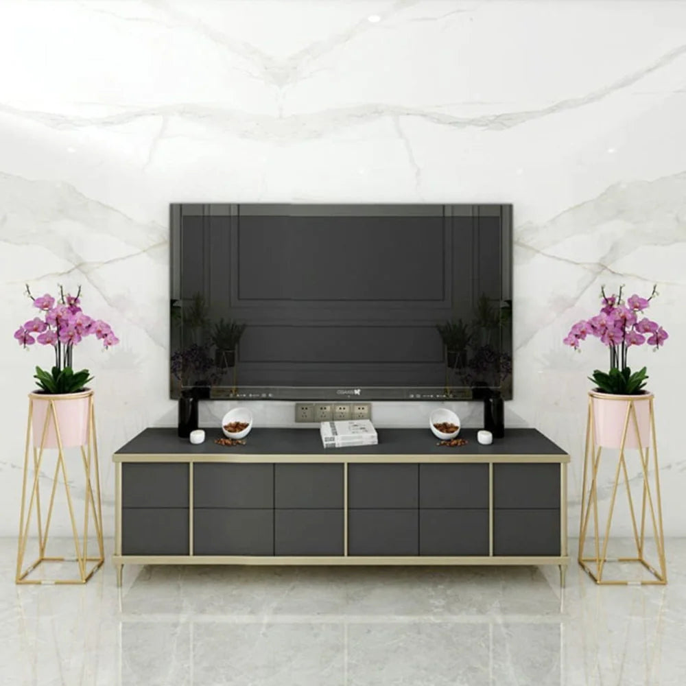 Set 2 Pedestales Porta Macetero Deco Rosado Grandes