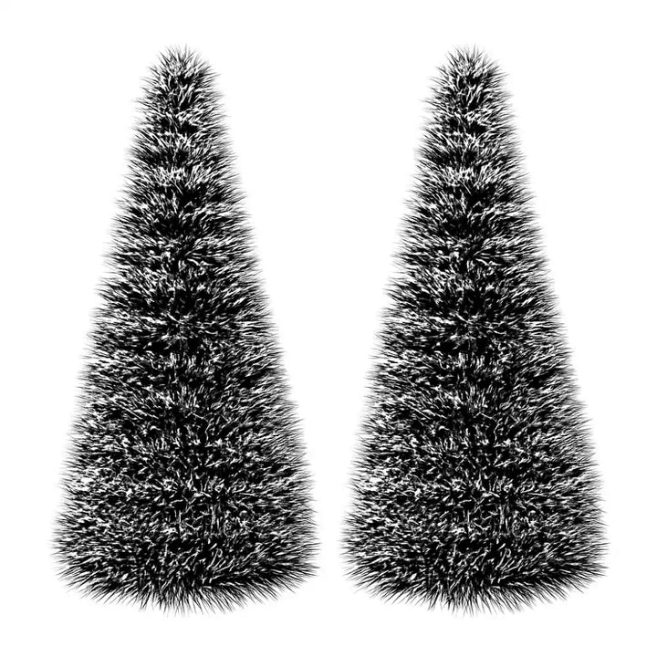 Set 2 Pinos Navidad Verdes Nieve Adorno Navideño 50 Cm - vista 2