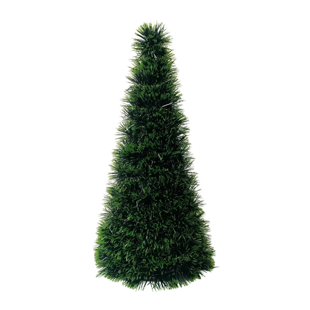 Set 2 Pinos Navidad Verdes Nieve Adorno Navideño 50 Cm