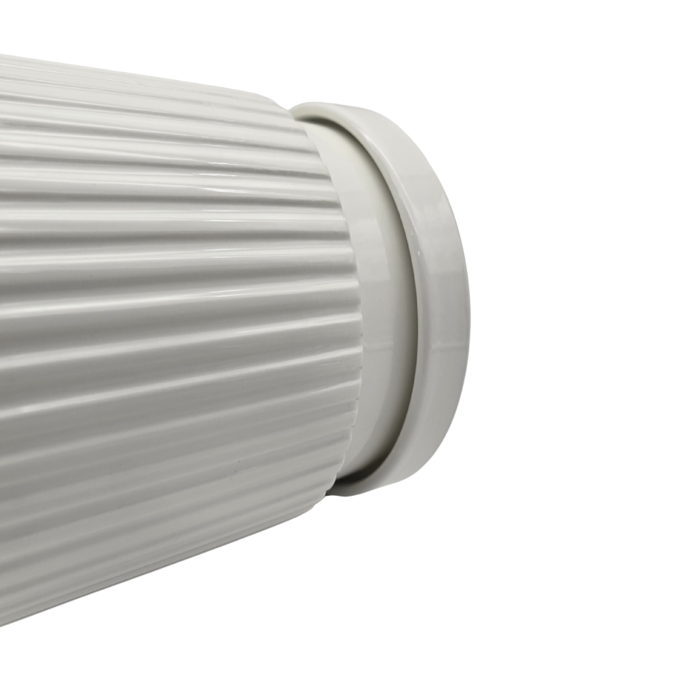 Set 3 Maceteros Maceta De Cerámica Blancos Diseños Lineas