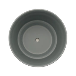 Set 3 Maceteros Maceta De Ceramica Gris Con Lineas