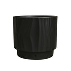 Set 3 Maceteros Maceta De Ceramica Negro Con Lineas