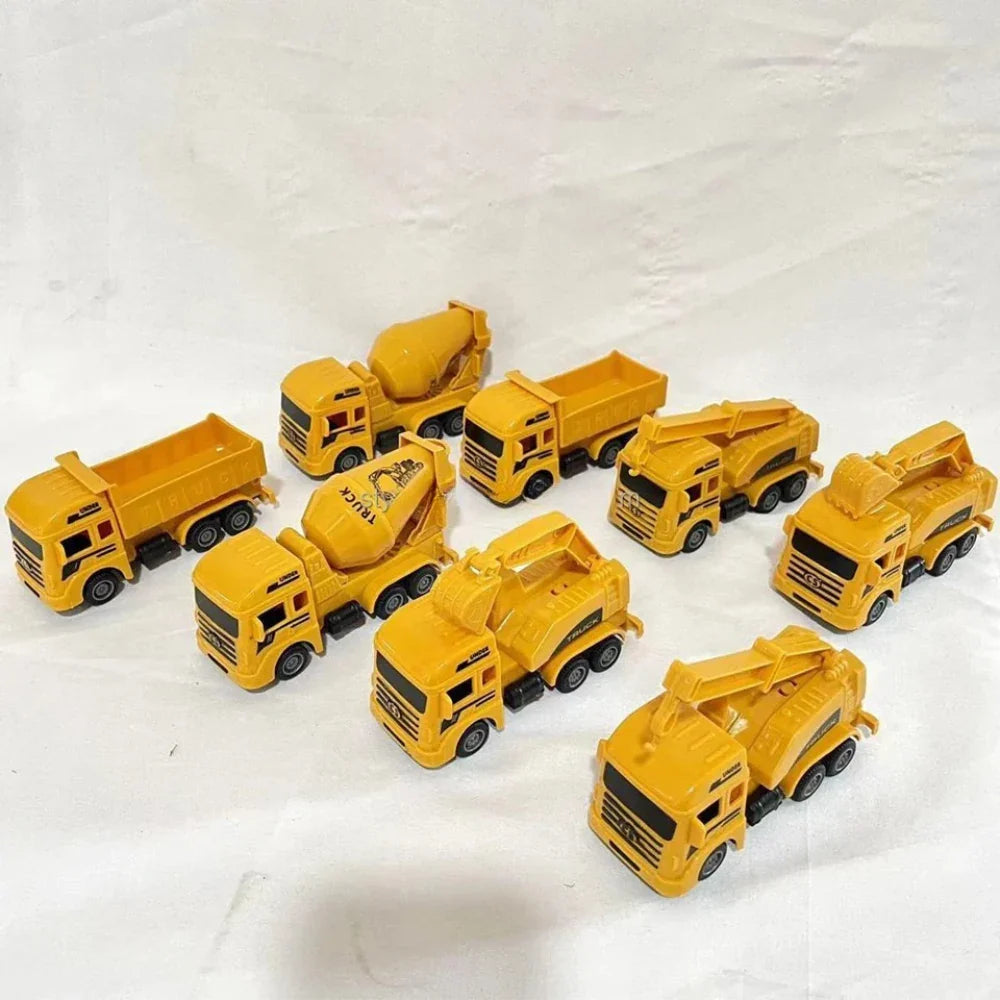 Set 8 Camiones De Construccion Juguete Para Niños Vehiculos