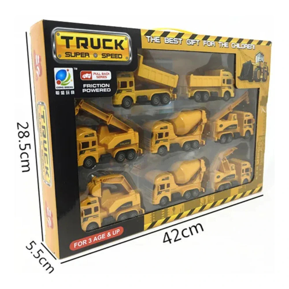 Set 8 Camiones De Construccion Juguete Para Niños Vehiculos