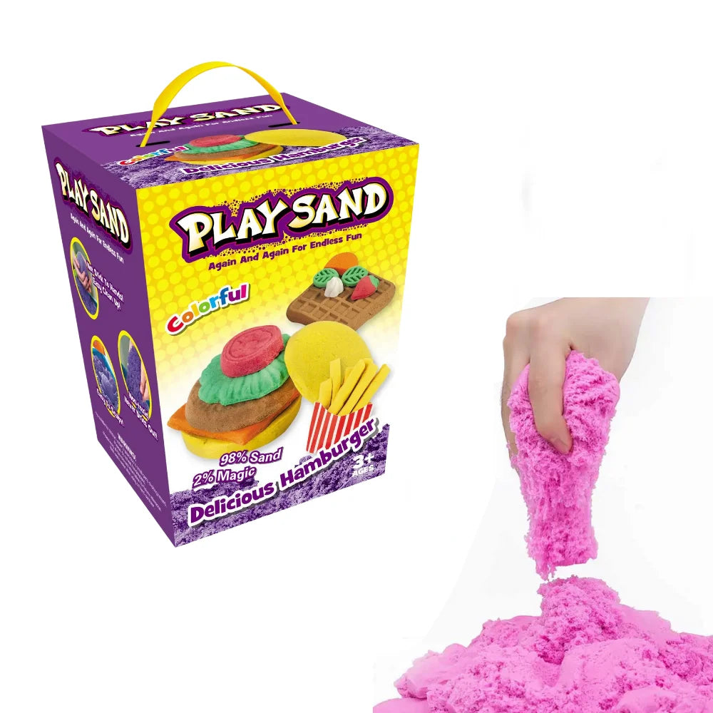 Set De Arena Magica Infantil Con Accesorios y Moldes Variado