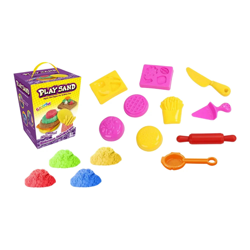 Set De Arena Magica Infantil Con Accesorios y Moldes Variado