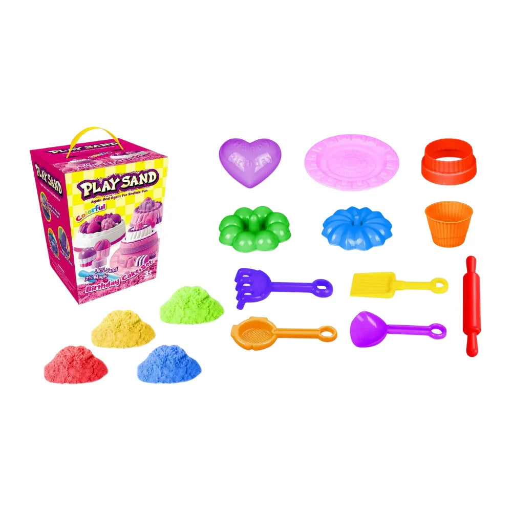 Set De Arena Magica Infantil Con Accesorios y Moldes Variado