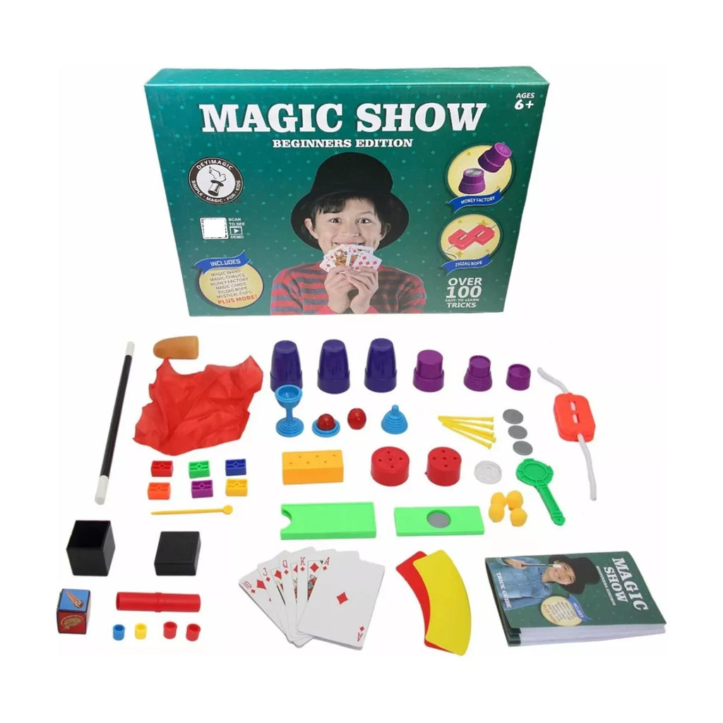 Set Juego De Magia Magic 100 Trucos De Mago Con Varita Niños