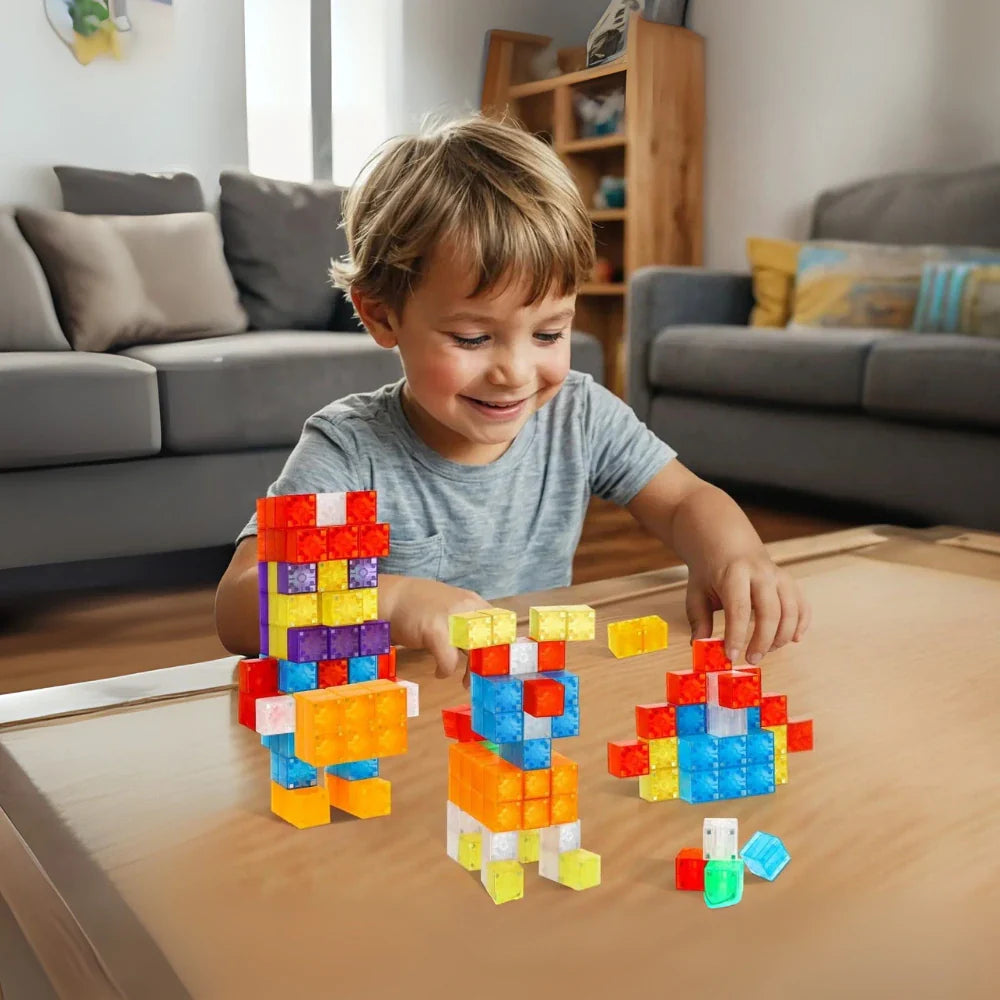Set Juego de Bloques Magneticos 96 Piezas Construccion Niños