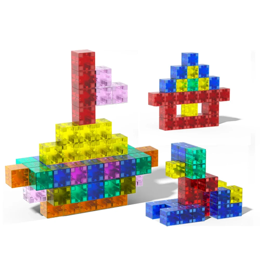 Set Juego de Bloques Magneticos 96 Piezas Construccion Niños