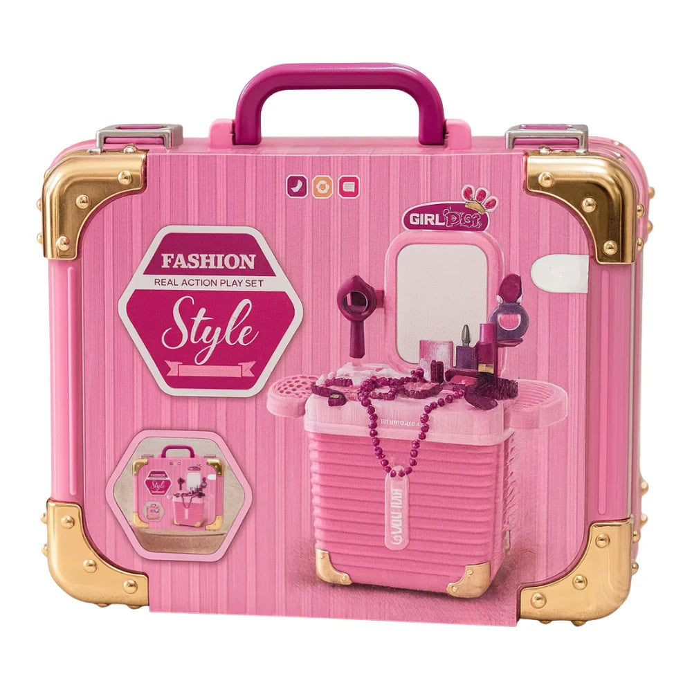 Set Maleta Tocador De Belleza Infantil Con Maquillaje Juguete