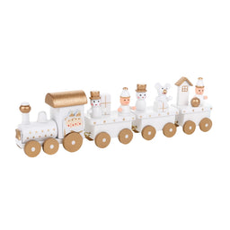 Set 2 Trenes Navideños Madera Decorativos Adorno Navidad