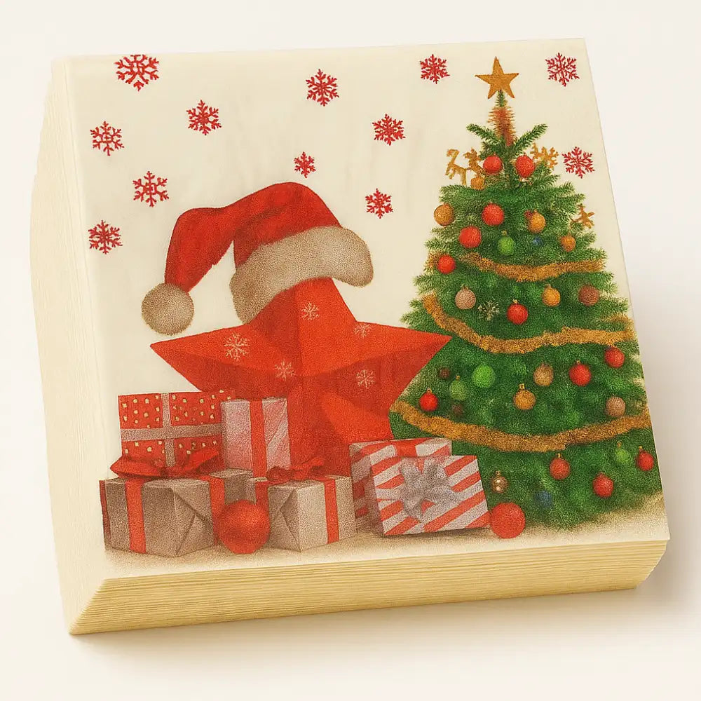 Set de 40 Servilletas Navideñas Con Diseños Variados Decorativos