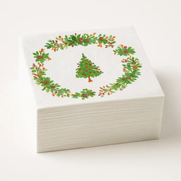 Set de 40 Servilletas Navideñas Con Diseños Variados Decorativos