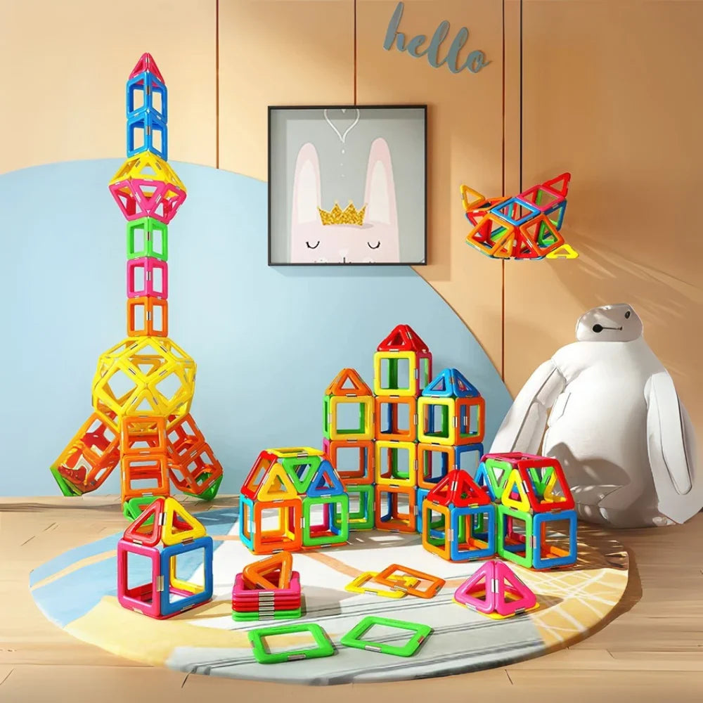 Set de Construccion Magnetico Piezas Magneticas 118 Piezas