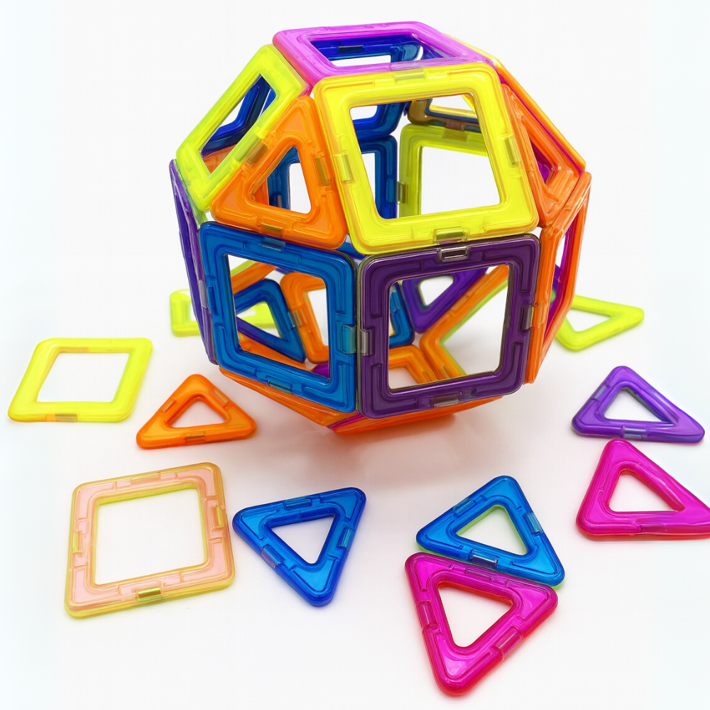 Set de Construccion Magnetico Piezas Magneticas 64 Piezas