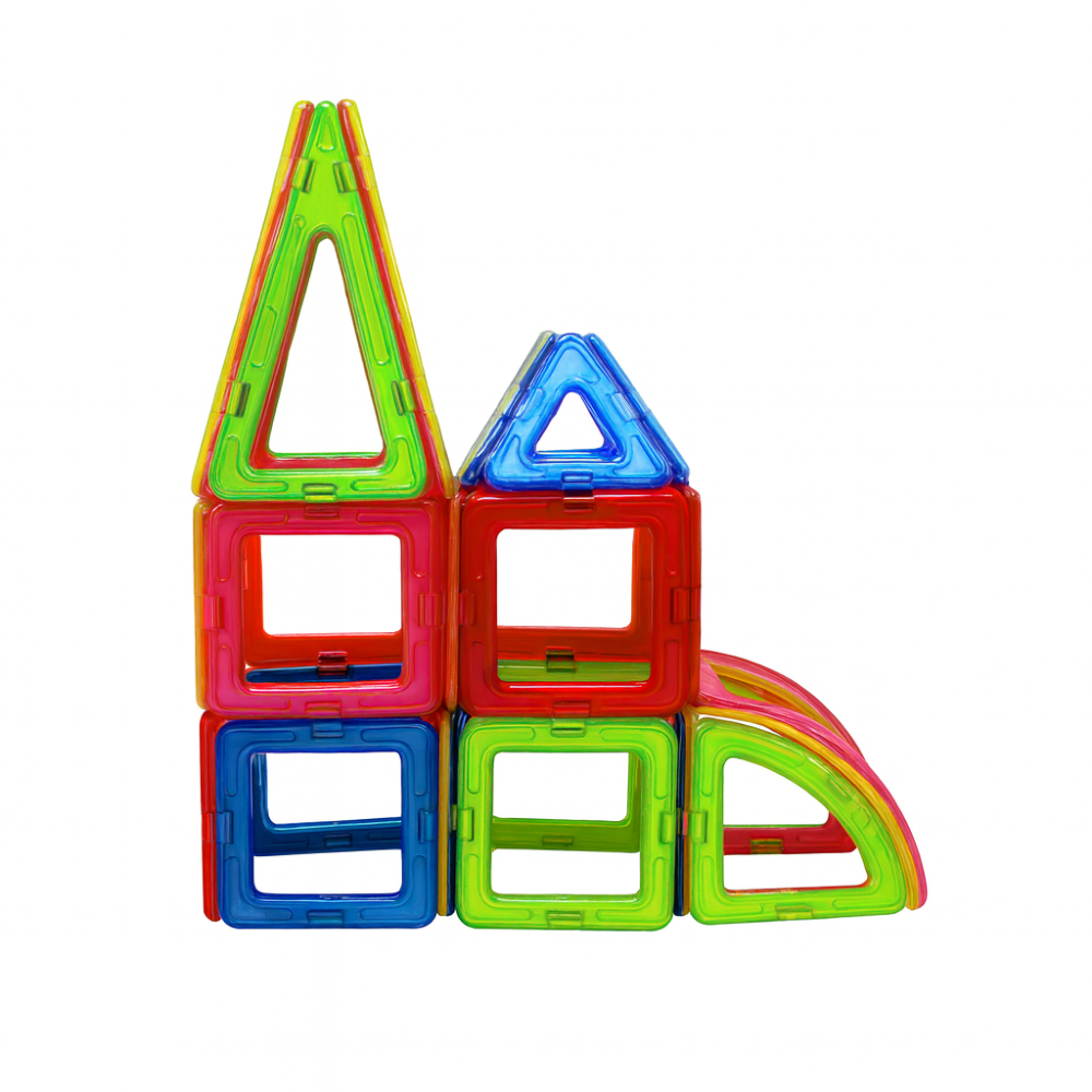 Set de Construccion Magnetico Piezas Magneticas 64 Piezas