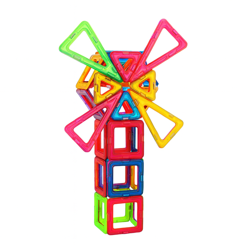 Set de Construccion Magnetico Piezas Magneticas 64 Piezas