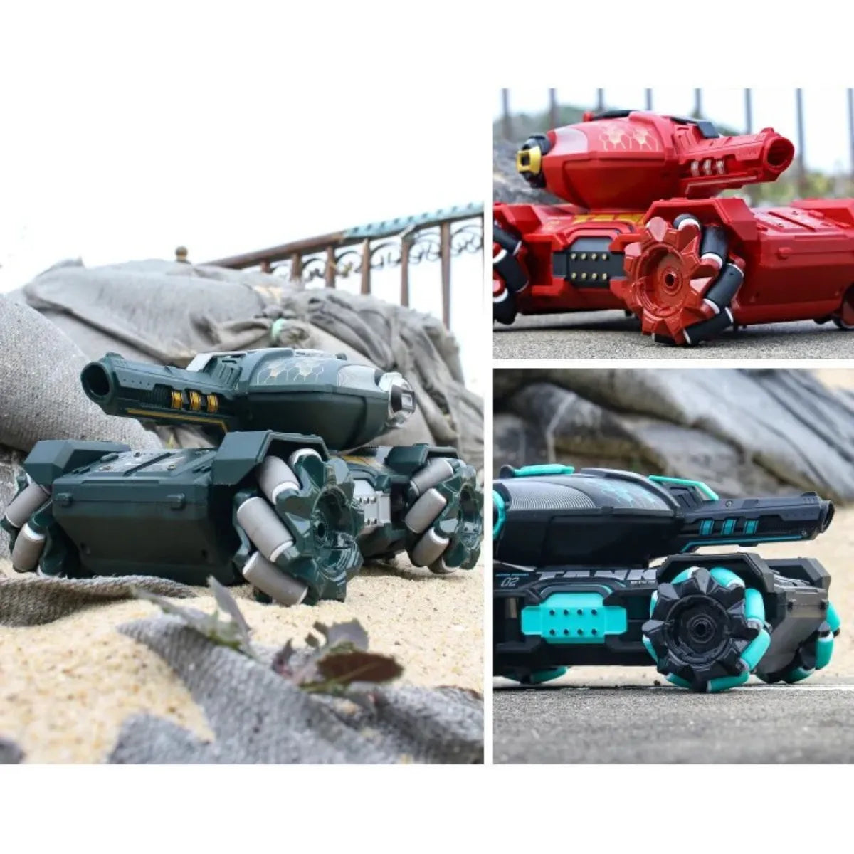 Tanque A Control Remoto Teledirigido Lanza Bolitas De Biogel