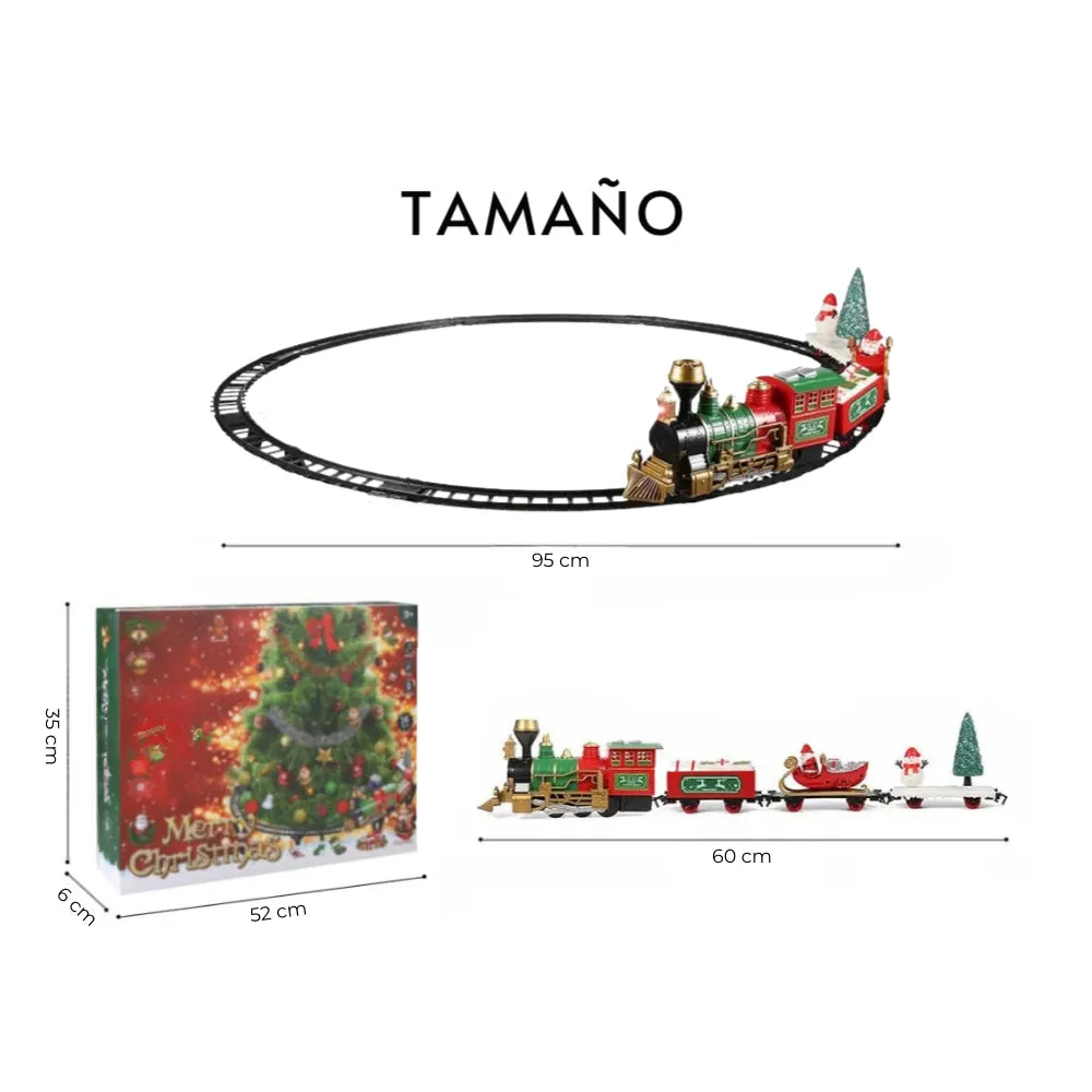 Tren Electrico Navideño Base de Arbol Decorativo Navidad