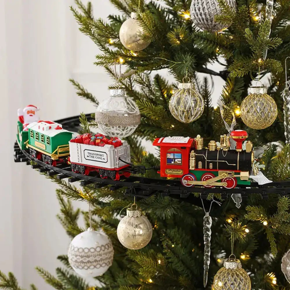 Tren Navideño Electrico Para Arbol Navidad Decorativo Pino
