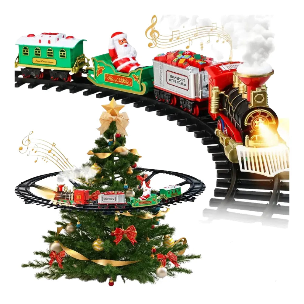 Tren Navideño Electrico Para Arbol Navidad Decorativo Pino