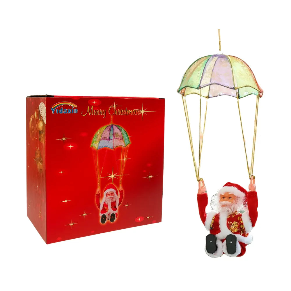 Viejo Pascuero Santa Con Paracaidas Decoracion Navidad