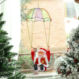 Viejo Pascuero Santa Con Paracaidas Decoracion Navidad