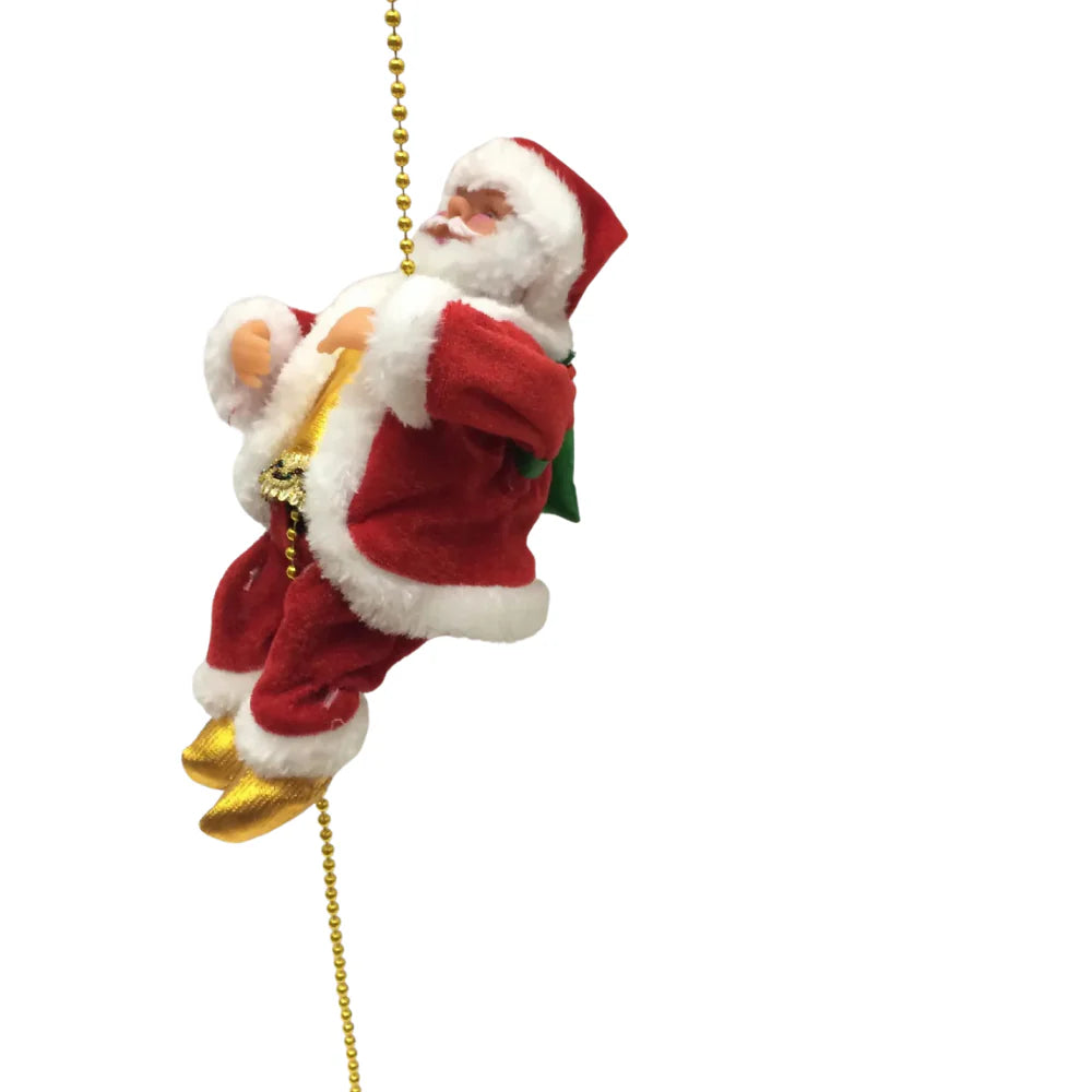 Viejo Pascuero Santa Sube y Baja Cuerda Decoracion Navidad