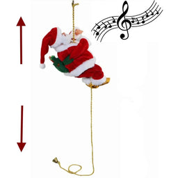 Viejo Pascuero Santa Sube y Baja Cuerda Decoracion Navidad