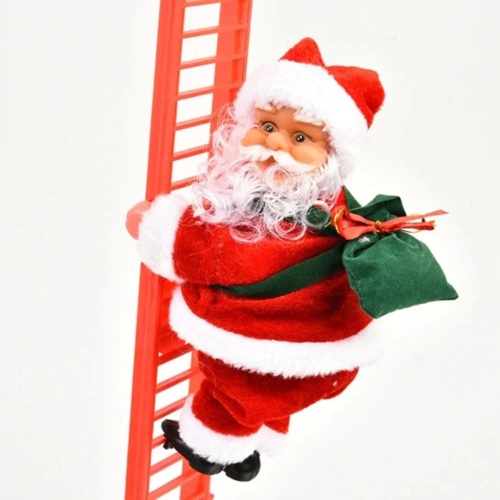 Viejo Pascuero Santa Sube y Baja Escalera Decoracion Navidad