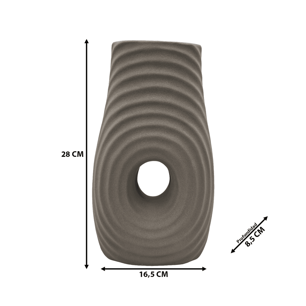 Jarron Florero De Ceramica Fina Decorativo Moderno Cafe - Fliperex