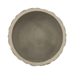 Macetero Maceta Acabado Cemento Relieve Hojas Gris M - Fliperex