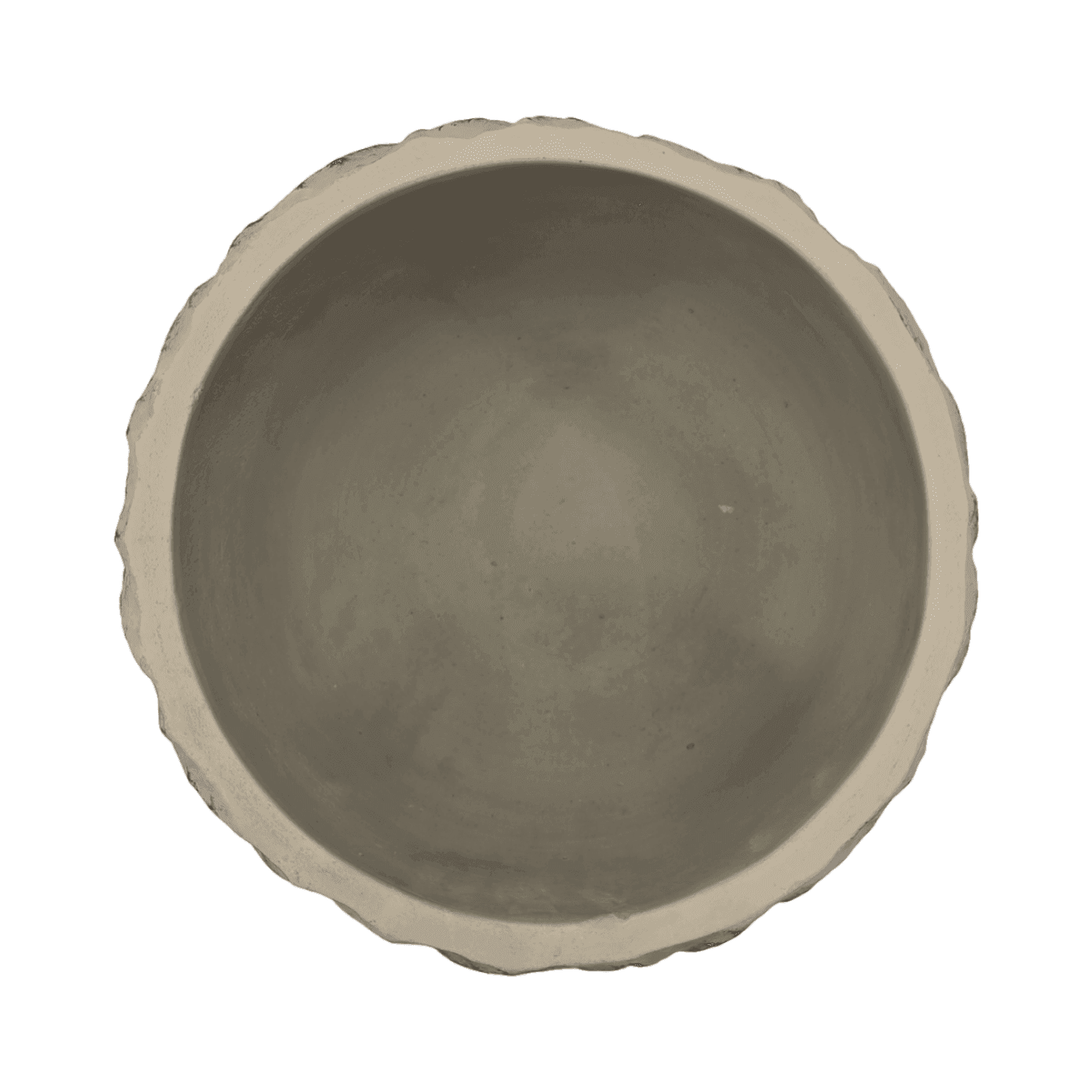 Macetero Maceta Acabado Cemento Relieve Hojas Gris M - Fliperex