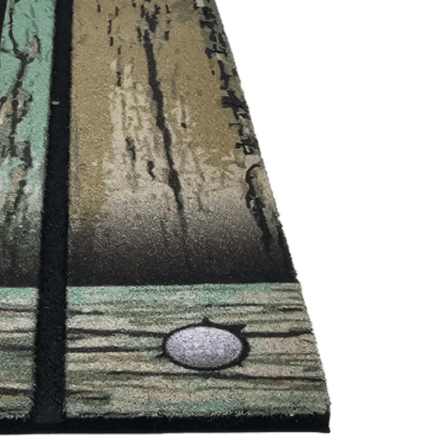 Alfombra Limpiapies Felpudo Alfombra De Entrada Verde Tablas - Fliperex