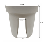 Macetero Colgante Para Balcon Terraza Plastico Maceta Jardin - Fliperex