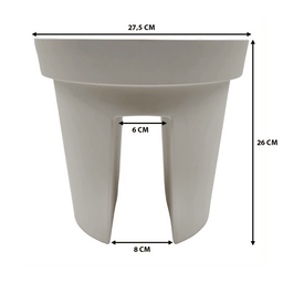 Macetero Colgante Para Balcon Terraza Plastico Maceta Jardin - Fliperex