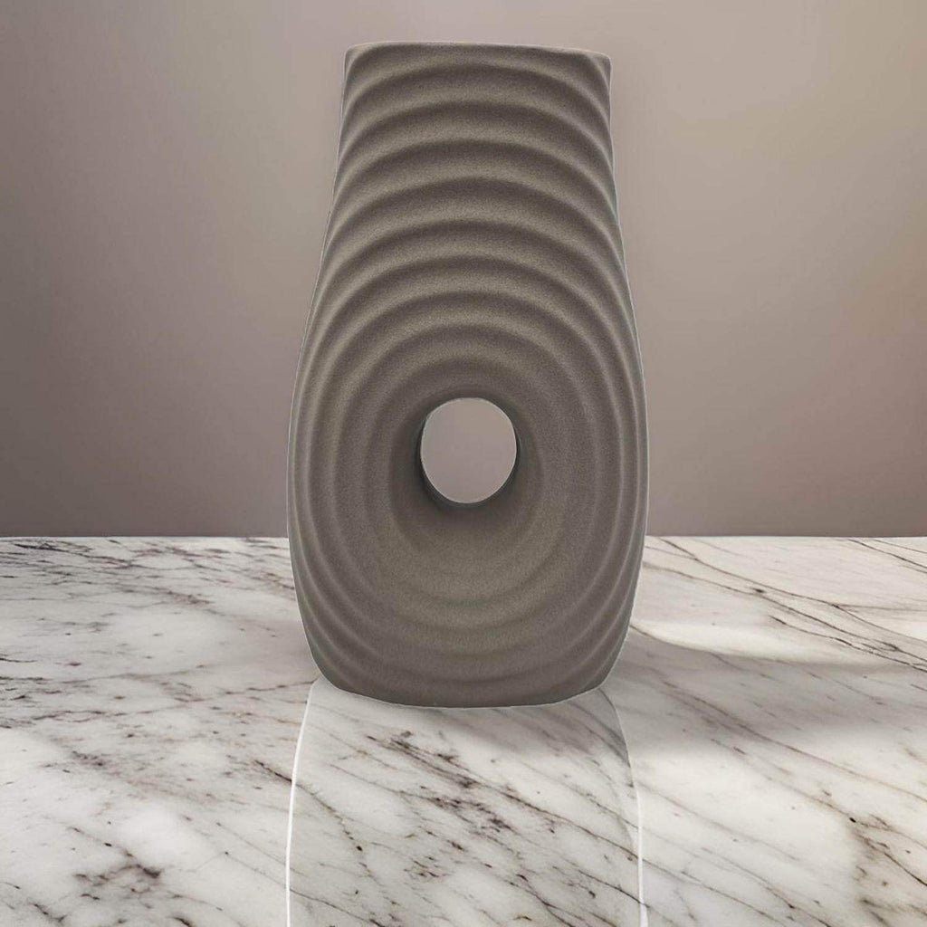 Jarron Florero De Ceramica Fina Decorativo Moderno Cafe - Fliperex