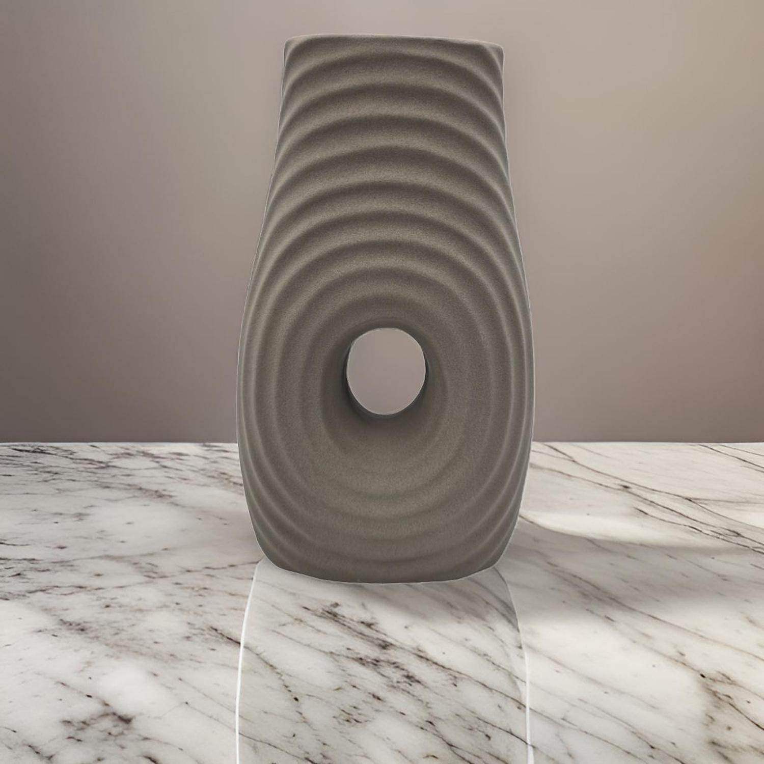 Jarron Florero De Ceramica Fina Decorativo Moderno Cafe - Fliperex