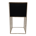 Set 2 Porta Macetero Pedestal Maceta Plantas Negro Dorado - Fliperex