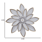 Set 4 Marcos De Espejos Flor De Loto Decorativo Blanco Deco - Fliperex