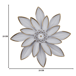 Set 4 Marcos De Espejos Flor De Loto Decorativo Blanco Deco - Fliperex